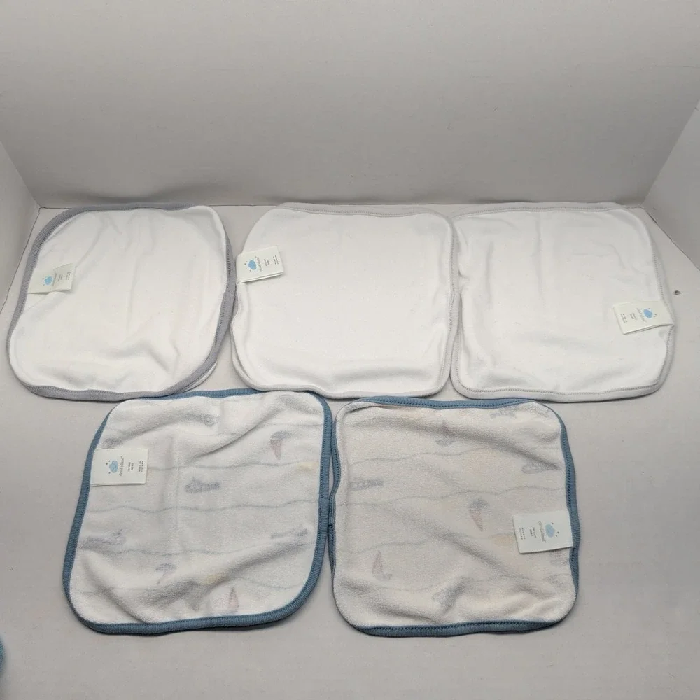 Cloud Island Baby Towel Washcloth Burp Cloth Sailboat Submarine Bath Bundle